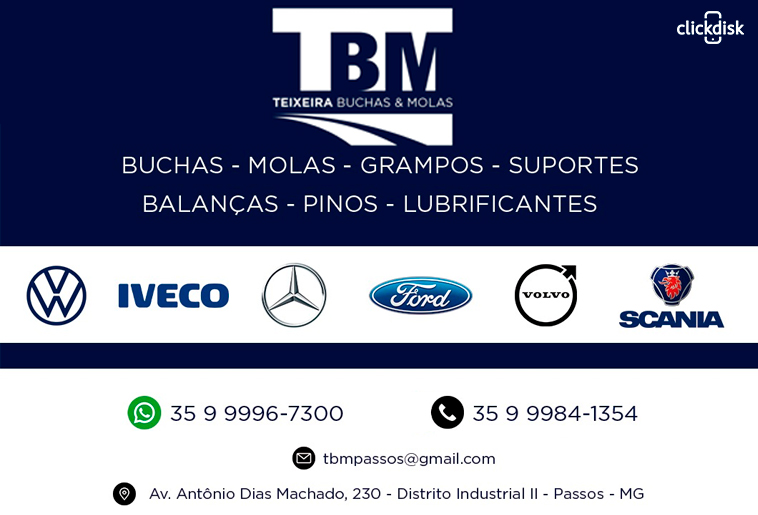 Banner TBM BUCHAS E MOLAS PARA CAMINHÕES